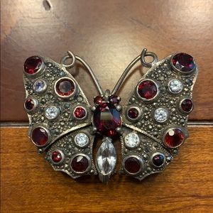 Sterling silver butterfly brooch/pendant